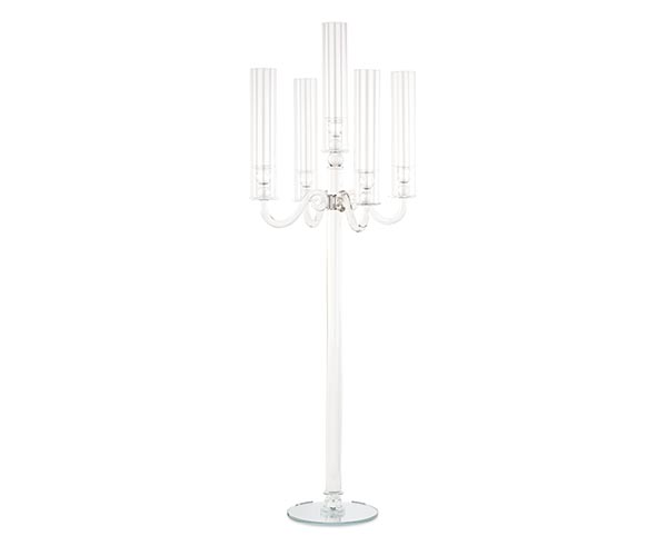 CANDELABRO VETRO 5 BRACCI