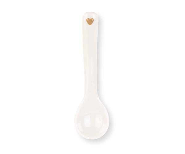 CUCCHIAINO CON CUORE BEIGE