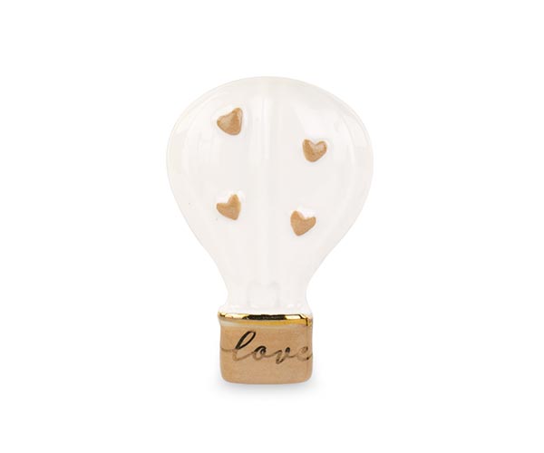 MAGNETE MONGOLFIERA CUORI BEIGE