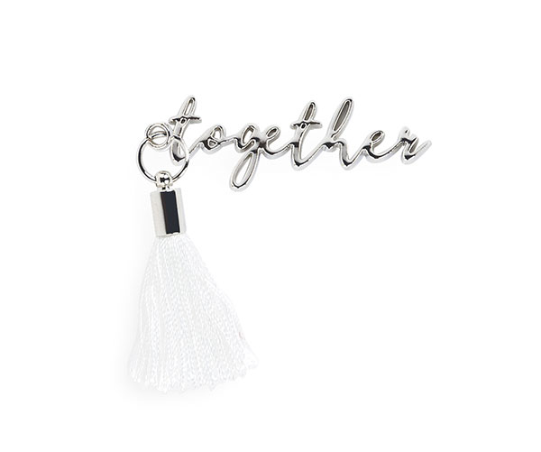 DECO SCRITTA TOGETHER ARGENTO BIANCA