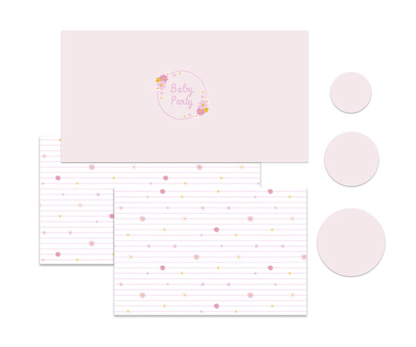 SET STAMPE BABY PARTY ROSA