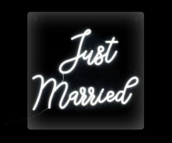 PANNELLO NEON LED JUST MARRIED