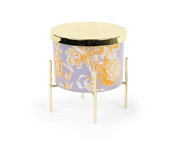 CANDELA TOILE LILLA/SENAPE CON SCAT.