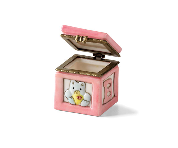 CUBO ABC ROSA PORCELLANA