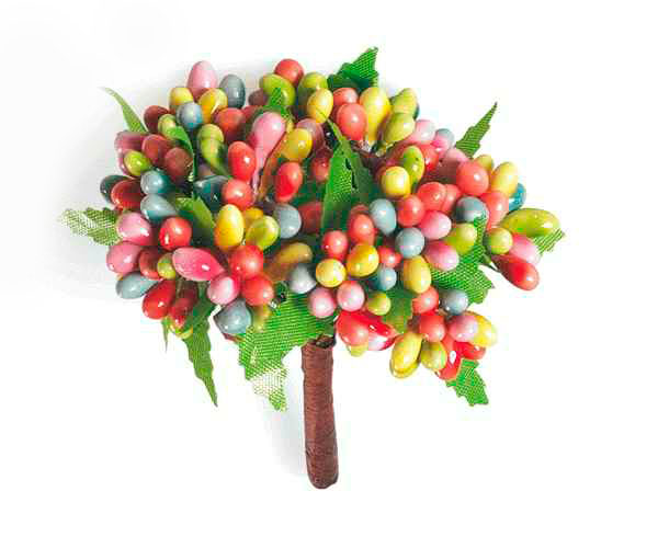 MAZZETTO CON 12 STELI CONFETTO GI-AZ-RO