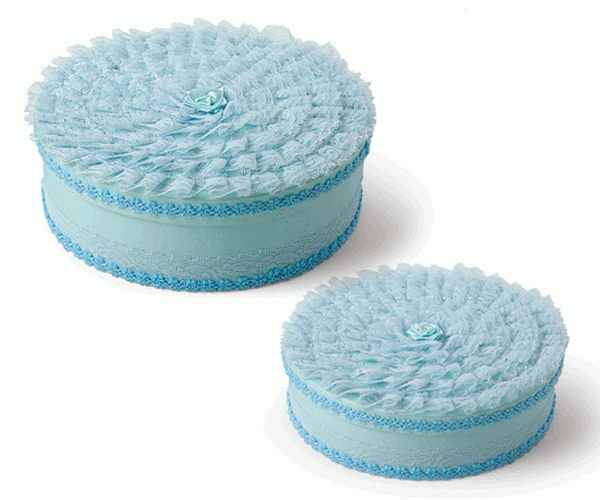 SET 2 SCATOLA PIZZO CELESTE