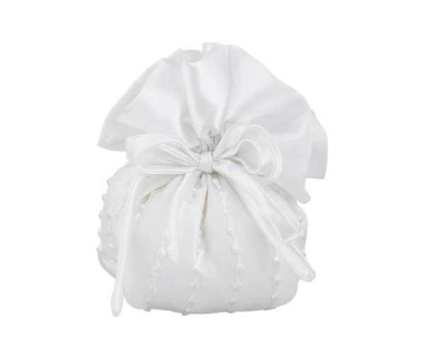 SACCOCCIO FILI BIANCO CON FIORE