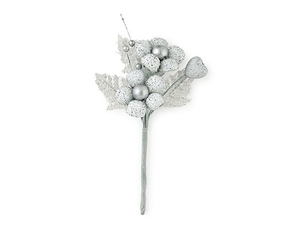 PICK 2 FIORI IMBOTTITI ARGENTO