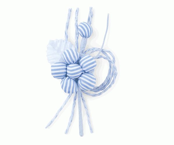 PICK FIORE-BOCCIOLO RIGHE CELESTE
