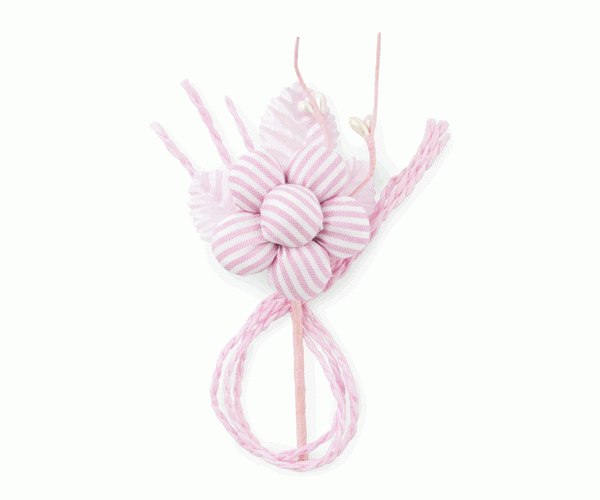PICK FIORE-FOGLIE RIGHE ROSA
