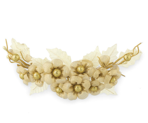 SORRISO FIORI E BACCHE ORO