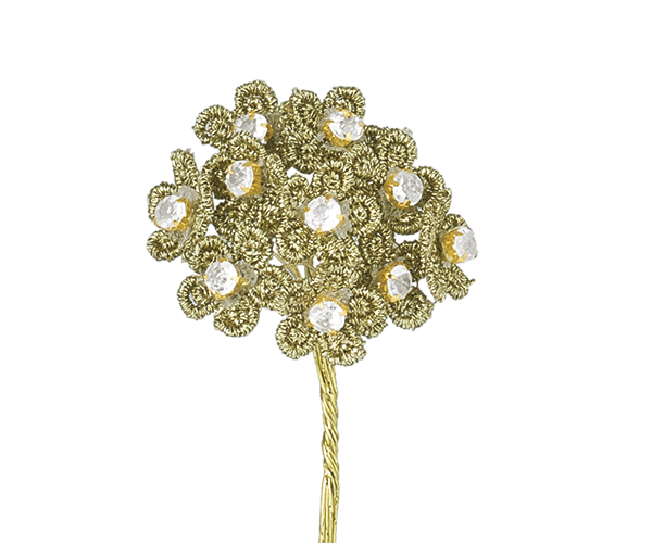 MAZZETTO 10 FIORI ORO CON BRILLANTINO