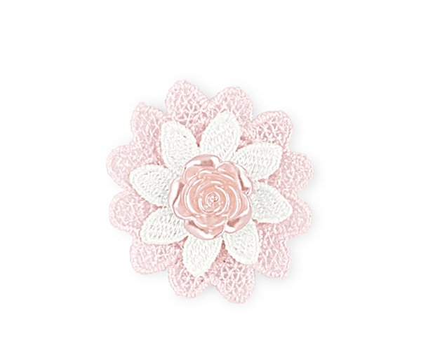 FIORE MACRAME' ROSA CON ROSA