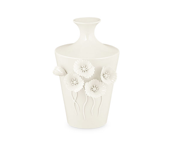 VASO CON PAPAVERI BIANCO