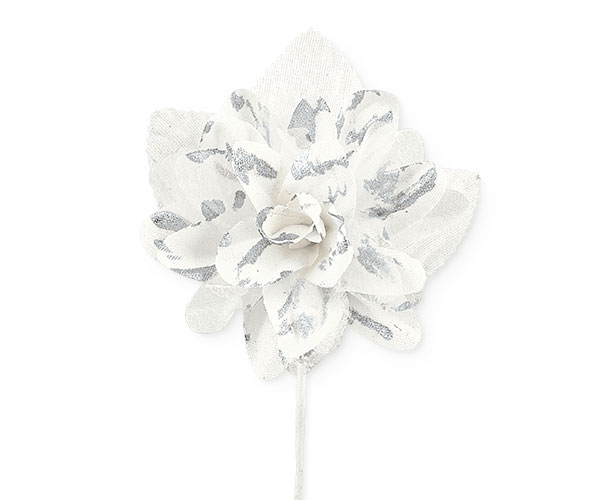 FIORE COTONE AVORIO-ARGENTO