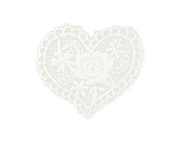 CUORE CON ROSA MACRAME'