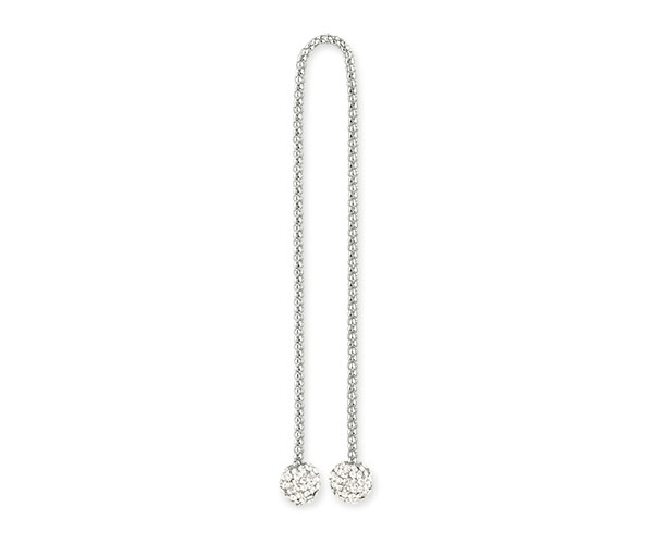 FILO 2 SFERE STRASS ARGENTATE