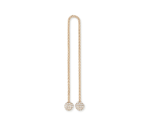 FILO 2 SFERE STRASS COL.ORO ROSSE